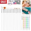 20PCS Nail Art Brushes Manicure Kit Polish Brush Tool 15 Brush Set 5 Dotting Pen