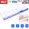 Weekly Pill Organizer 7 Day Pill Planner Travel Pill Organizer Pill Reminder Container Moisture-Proof Compartments Vitamin Medication Tablet Storage B