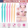 36pcs Women Eyebrow Razor Trimmer Facial Hair Remover Blade Safety Bikini Trimmer Shaper Shaver