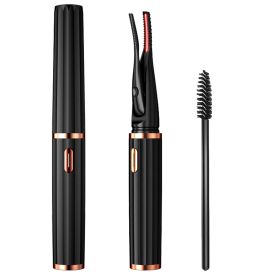 2 In 1 Clip Comb Heated Eyelash Curler Electric Mini Lash Curler Natural Eye Lash Makeup Tool with 3 Temp Settings 15Mins Shutdown
