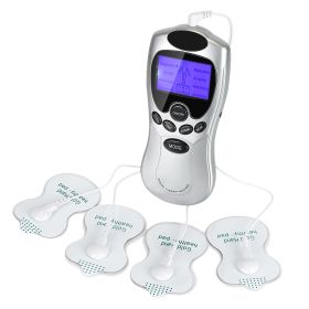 Tens Massager Digital Therapy Massager w/ 8 Modes 15 Intensities 5/10/15Min Timer 4 Electrode Pads For Back Shoulder Neck Pain Muscle Stiffness Relief