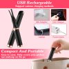 2 In 1 Clip Comb Heated Eyelash Curler Electric Mini Lash Curler Natural Eye Lash Makeup Tool with 3 Temp Settings 10Mins Shutdown