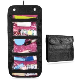 Hanging Toiletry Bag Travel Cosmetic Makeup Bag Waterproof Washbag Organizer Pouch Clear Compartments for Women Girls Travel Bathroom Shower