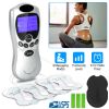 Tens Massager Digital Therapy Massager w/ 8 Modes 15 Intensities 5/10/15Min Timer 4 Electrode Pads For Back Shoulder Neck Pain Muscle Stiffness Relief