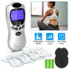 Tens Massager Digital Therapy Massager w/ 8 Modes 15 Intensities 5/10/15Min Timer 4 Electrode Pads For Back Shoulder Neck Pain Muscle Stiffness Relief