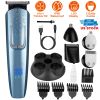 5-In-1 Men’s Beard Trimmer Cordless Hair Clipper Electric Waterproof Shaver Grooming Kit w/ LED Display for Nose Ear Facial Hair