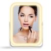 10X Magnifying Lighted Makeup Mirror Double Sided Travel Makeup Mirror with 3 Light Colors Touch Screen USB Rechargeable