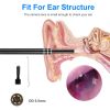 Ear Endoscope Otoscope Visual Earpick Ear Cleaning Camera Ear Wax Removal Tool IP67 Waterproof 3 in 1 Borescope w/ 6 Adjustable LED for Android