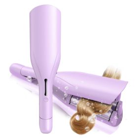 Hair Iron Curling Waver with Ceramic 1.41inch Barrel Ions Deep Hair Curler Dual Voltage Anti-Scald Hair Curling Wand Hair Crimper with 5 Temperature A