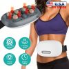 Abdominal Massager Anti Cellulite Remover Machine Electric Stomach Tummy Massager Automatic Bian Stone Kneading Massager with 5 Modes 3 Heat 3 Speeds