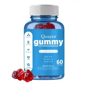 Quayea  Ashwagandha & Vitamin D Gummy - Mixed Berry, KSM-66, Vegan, Plant Based, Non-GMO, Gluten & Gelatin Free