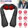 Electric Neck And Back Massager with Infrared Light Heating 3 Intensity Levels Deep Kneading 3D Shiatsu Massage Pillow For Back Arms Thighs Pain Relie