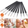 10Pcs Miniature Detail Paint Brush Set Detail Liner Fine Micro Art Brush for Acrylic Oil Painting Nail Scale Model