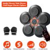 Music Boxing Machine Electronic Wall Target Punching Pad LED Lighted Sandbag Boxing Training Machine Exercise Equipment with Half Finger Boxing Gloves