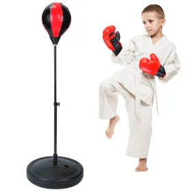 Punching Bag For Kids Junior Boxing Set Boxing Gloves Height Adjustable Free Standing Punching Ball Boxing For Kids Aged From 3 To 8Years Old