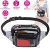 Clear Fanny Pack Unisex Transparent Waist Pouch Belt Bag Clear Purse Chest Bag for Outdoor Sport Travel Beach Concerts Travel 23.42in-32.67in Waist Ci