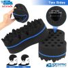 Double Sided Barber Sponge Hair Brush Comb Dreads Locking Twists Coil Afro Curl Wave Braids