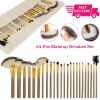 24Pcs Makeup Brushes Set Eye Shadows Face Foundation Brushes Cruelty-Free Synthetic Fiber Bristles Powder Liquid Cream Cosmetics Blending Brush Tool W