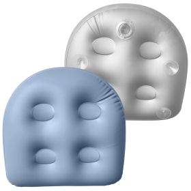 2Pcs Spa Booster Seats Inflatable Hot Tub Spa Cushion Relaxation Massage Mat Back Support Bath Spa Pad w/4 Suction Cups