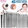 20 pcs Makeup Brushes Set Eye Shadows Face Foundation Brushes Cruelty-Free Synthetic Fiber Bristles Powder Liquid Cream Cosmetics Blending Brush Tool
