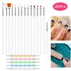 20PCS Nail Art Brushes Manicure Kit Polish Brush Tool 15 Brush Set 5 Dotting Pen