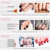 20PCS Nail Art Brushes Manicure Kit Polish Brush Tool 15 Brush Set 5 Dotting Pen