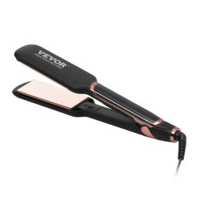 VEVOR Titanium Hair Straightener, 2-inch - Features Infrared, Negative Ions, Dual Voltage (110V/240V), LCD Screen & 11 Temperature Settings
