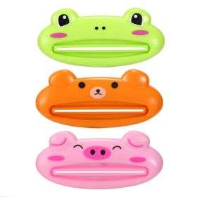 3Packs Toothpaste Dispenser Squeezer w/2.28in Squeeze Mouth Cream Lotions Tube Squeezer Animal Cartoon Toothpaste Clip