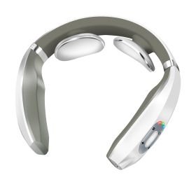 Electric Neck Massage Intelligent Rechargeable Pulse Therapy Neck Massager w/ 6 Modes 3 Heating Modes 15 Intensity For Office Home Travel