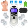 Tens Massager Digital Therapy Massager w/ 8 Modes 15 Intensities 5/10/15Min Timer 4 Electrode Pads For Back Shoulder Neck Pain Muscle Stiffness Relief