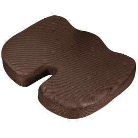 Seat Cushion Coccyx Orthopedic Memory Foam Cushion Tailbone Hip Support Chair Pillow for Office Car Seat (Option: Camel)
