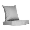 Outdoor Seat Cushion Set Waterproof Patio Furniture Cushion and Back Pillow Fade Resistant Deep Seat Set Chair Pad with Removable Cover for Chair Sofa
