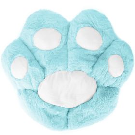 Cat Paw Cushion Seat Skin Friendly Comfortable Lazy Sofa Chair Floor Mat Office Chair Cushion Pad Relieve Back Coccyx Sciatica (Option: Blue)