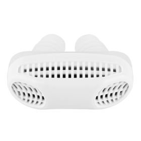 Anti Snore Nasal Dilators Sleep Apnea Aid Device Stop Snoring Nose Clip Silicone Sleep Aid (Option: White)