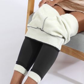 Women's Thickened Stretch Leggings (Option: Black-S)