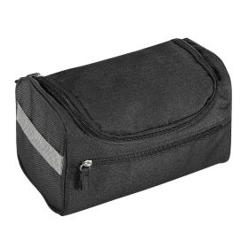 Travel Toiletry Bag Cosmetics Organizer Bag Hanging Wash Bag Waterproof Case w/ Handstrap (Option: BLK)
