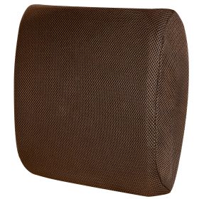 Lumbar Support Pillow Memory Foam Back Cushion with 3D Mesh Cover for Car Office Chair (Option: Camel)