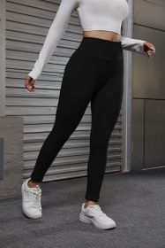 Autumn And Winter Women's Velvet Lift Hip Tight Pants With Elastic High Waist Sports Tight Pants (Option: Black-XS)