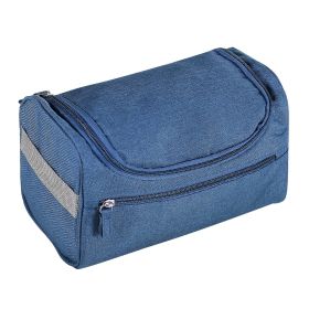 Travel Toiletry Bag Cosmetics Organizer Bag Hanging Wash Bag Waterproof Case w/ Handstrap (Option: BLU)