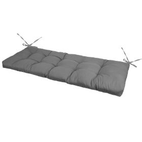 Bench Seat Cushion For Indoor Outdoor Furniture Non Slip Long Chair Cushion with Ties Strap Swing Cushion 51.18x19.68IN For Garden Patio Balcony Entry (Option: Normal_8_LGrey)