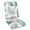 2Pcs Waterproof Rocking Chair Cushion Upper And Lower Back And Seat Sets with Non-Slip Ties Oxford Cloth Surface Polyester Filling Comfortable for Ind