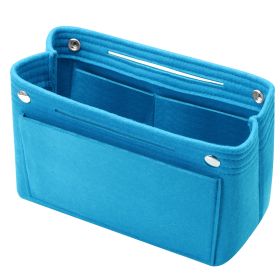 Felt Handbag Insert Organizer Purse Tote Shaper Bag in Bag Cosmetic Bag Handbag Purse Organizer (Option: Blue)