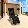 66.92x22.04in Thickened Chaise Lounger Cushion Recliner Rocking Chair Sofa Mat Deck Chair Cushion