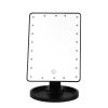 22 LED Lights Rechargeable Cosmetic Mirror 180° Rotation Makeup Mirror Touch Control Dimmable Vanity Mirror