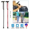 Walking Cane Aluminum Alloy Walking Stick Adjustable Folding Travel Hiking Stick Anti-Slip