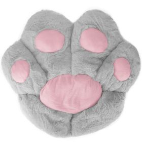 Cat Paw Cushion Seat Skin Friendly Comfortable Lazy Sofa Chair Floor Mat Office Chair Cushion Pad Relieve Back Coccyx Sciatica (Option: Grey)