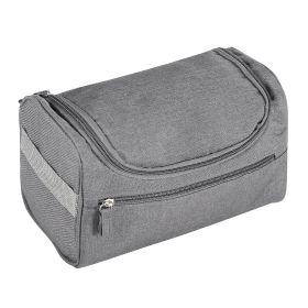Travel Toiletry Bag Cosmetics Organizer Bag Hanging Wash Bag Waterproof Case w/ Handstrap (Option: GRY)