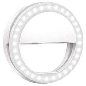 Selfie Ring Light 36 LEDs Ring Fill Light Clip for for iPhone Xs Max/XR Galaxy S10 Plus Tablet (Option: SelfieLEDRing)