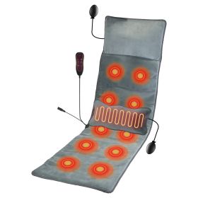 Full Body Electric Massage Mat with Heat Vibration Massage Pad Cushion Back Massage Mattress Chair Pad with Inflatable Head Pillow Lumbar Pillow with (Option: FullBodyMassageCushion)